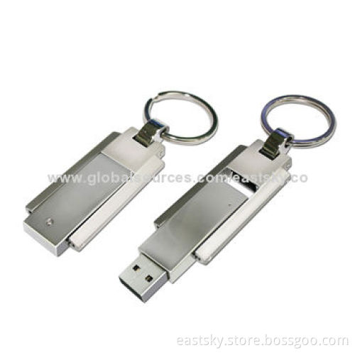 Twist Metal USB Flash Drive, Supports Plug-and-play Function, 64MB to 32GB Memory Capacity